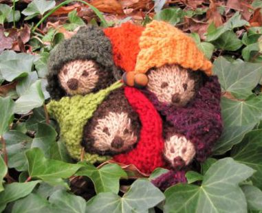 Knit Hedgehog Family & Nest Deluxe Pattern